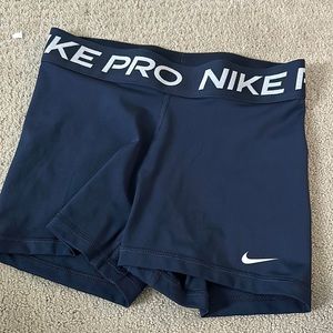 Navy blue nike pros size medium